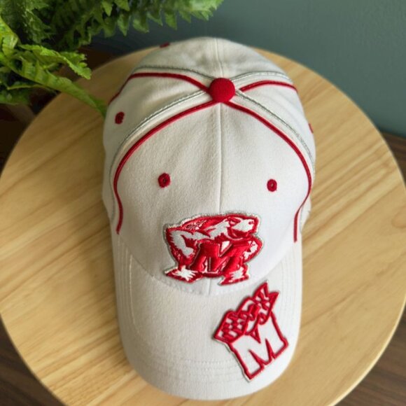 Maryland Terrapins Baseball Cap White/Red One-Fit Top Of The World - Picture 10 of 10